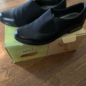 Naot Black Flats Sleek Slip-On Loafers NWT